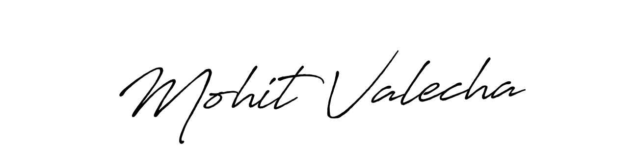 Use a signature maker to create a handwritten signature online. With this signature software, you can design (Antro_Vectra_Bolder) your own signature for name Mohit Valecha. Mohit Valecha signature style 7 images and pictures png