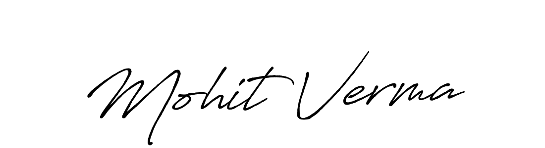 Make a beautiful signature design for name Mohit Verma. With this signature (Antro_Vectra_Bolder) style, you can create a handwritten signature for free. Mohit Verma signature style 7 images and pictures png