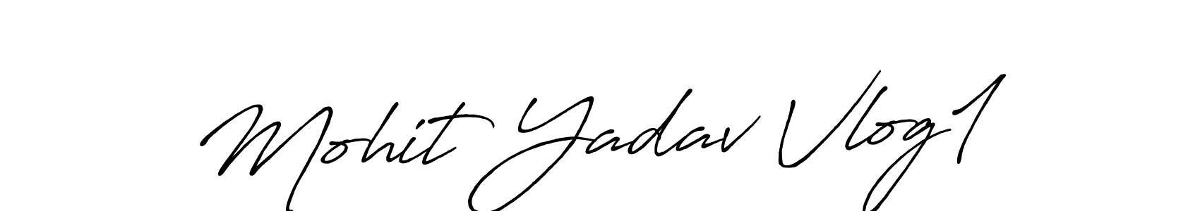 Similarly Antro_Vectra_Bolder is the best handwritten signature design. Signature creator online .You can use it as an online autograph creator for name Mohit Yadav Vlog1. Mohit Yadav Vlog1 signature style 7 images and pictures png