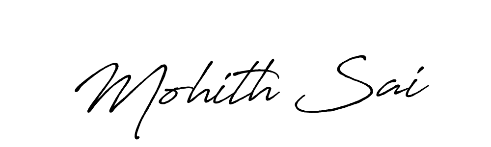 Create a beautiful signature design for name Mohith Sai. With this signature (Antro_Vectra_Bolder) fonts, you can make a handwritten signature for free. Mohith Sai signature style 7 images and pictures png