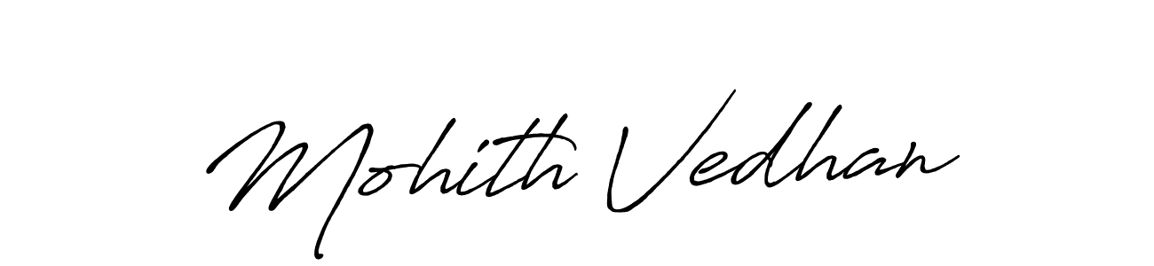 Also You can easily find your signature by using the search form. We will create Mohith Vedhan name handwritten signature images for you free of cost using Antro_Vectra_Bolder sign style. Mohith Vedhan signature style 7 images and pictures png