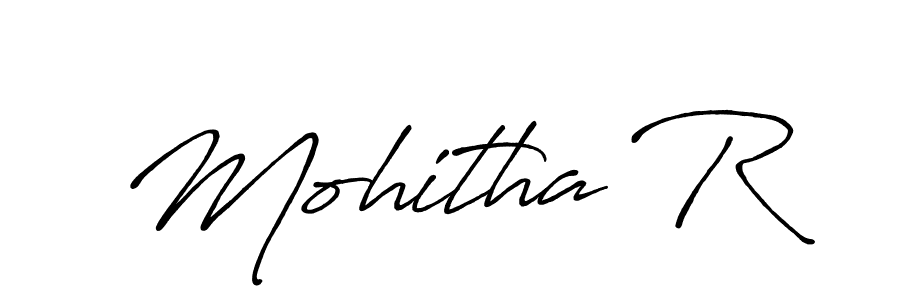 Design your own signature with our free online signature maker. With this signature software, you can create a handwritten (Antro_Vectra_Bolder) signature for name Mohitha R. Mohitha R signature style 7 images and pictures png