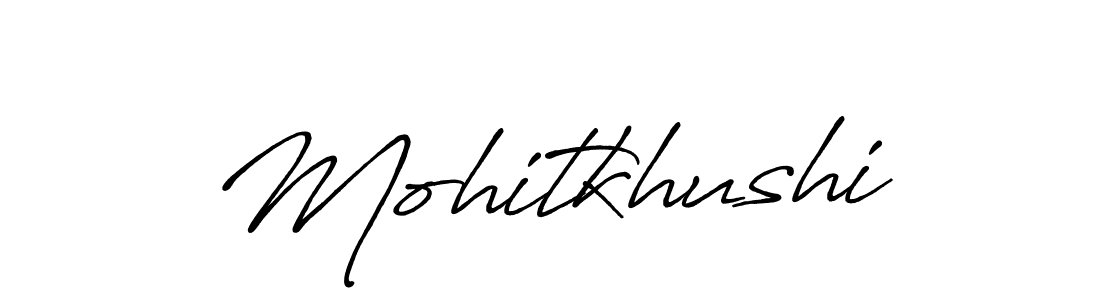 Also we have Mohitkhushi name is the best signature style. Create professional handwritten signature collection using Antro_Vectra_Bolder autograph style. Mohitkhushi signature style 7 images and pictures png