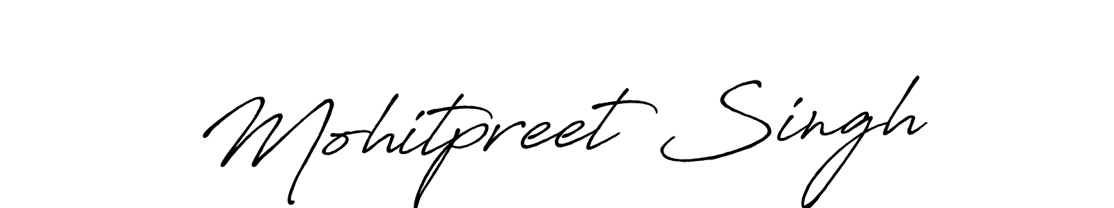 Use a signature maker to create a handwritten signature online. With this signature software, you can design (Antro_Vectra_Bolder) your own signature for name Mohitpreet Singh. Mohitpreet Singh signature style 7 images and pictures png