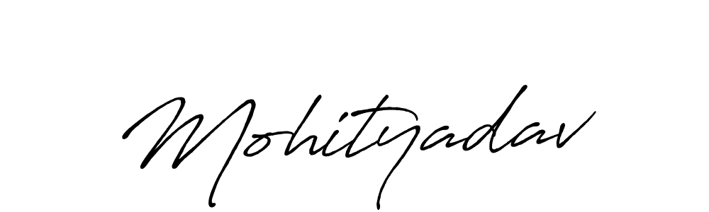 Use a signature maker to create a handwritten signature online. With this signature software, you can design (Antro_Vectra_Bolder) your own signature for name Mohityadav. Mohityadav signature style 7 images and pictures png