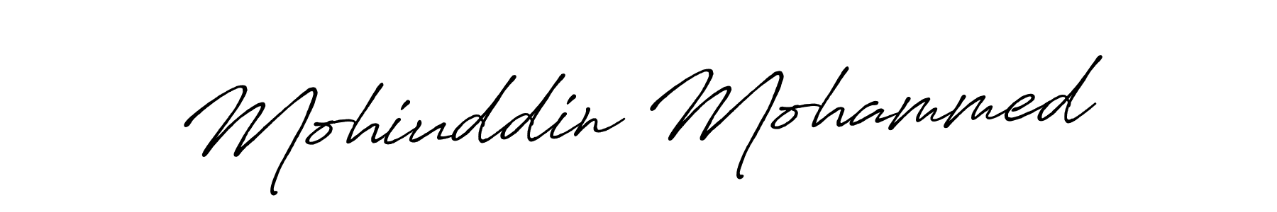 Also we have Mohiuddin Mohammed name is the best signature style. Create professional handwritten signature collection using Antro_Vectra_Bolder autograph style. Mohiuddin Mohammed signature style 7 images and pictures png