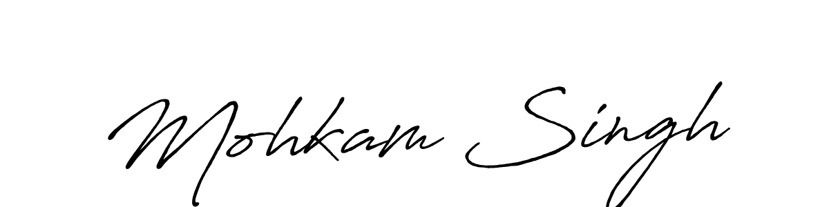 Mohkam Singh stylish signature style. Best Handwritten Sign (Antro_Vectra_Bolder) for my name. Handwritten Signature Collection Ideas for my name Mohkam Singh. Mohkam Singh signature style 7 images and pictures png