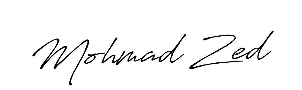Use a signature maker to create a handwritten signature online. With this signature software, you can design (Antro_Vectra_Bolder) your own signature for name Mohmad Zed. Mohmad Zed signature style 7 images and pictures png