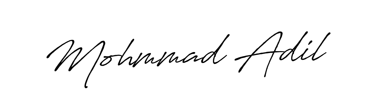 Design your own signature with our free online signature maker. With this signature software, you can create a handwritten (Antro_Vectra_Bolder) signature for name Mohmmad Adil. Mohmmad Adil signature style 7 images and pictures png