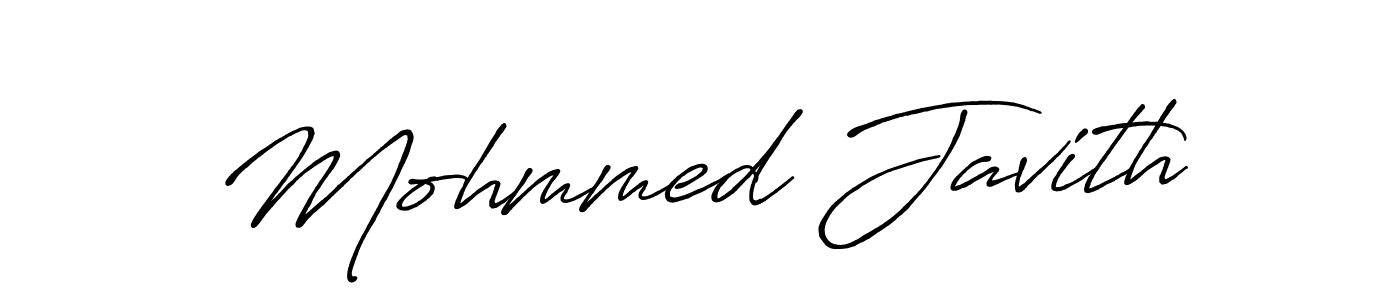 Mohmmed Javith stylish signature style. Best Handwritten Sign (Antro_Vectra_Bolder) for my name. Handwritten Signature Collection Ideas for my name Mohmmed Javith. Mohmmed Javith signature style 7 images and pictures png