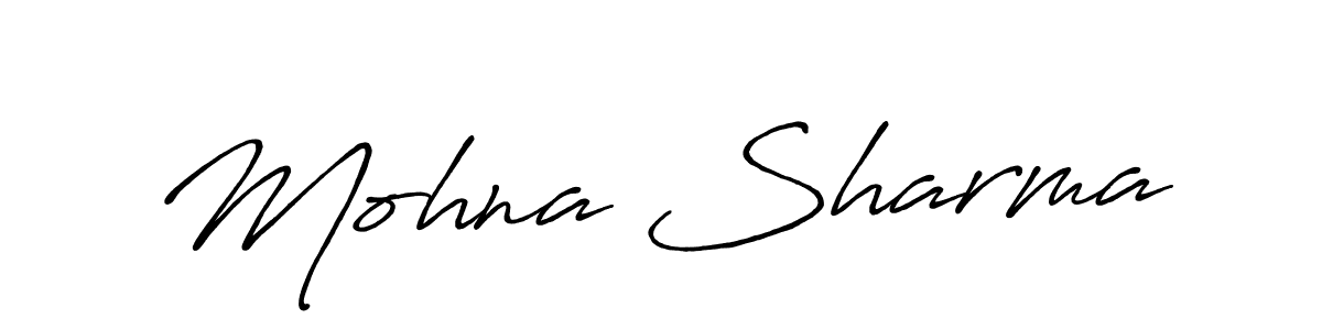 The best way (Antro_Vectra_Bolder) to make a short signature is to pick only two or three words in your name. The name Mohna Sharma include a total of six letters. For converting this name. Mohna Sharma signature style 7 images and pictures png