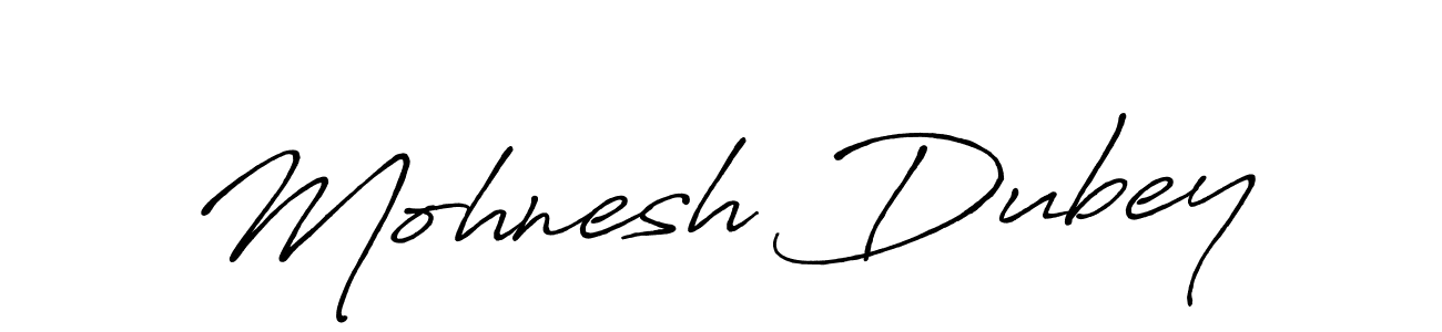 Create a beautiful signature design for name Mohnesh Dubey. With this signature (Antro_Vectra_Bolder) fonts, you can make a handwritten signature for free. Mohnesh Dubey signature style 7 images and pictures png