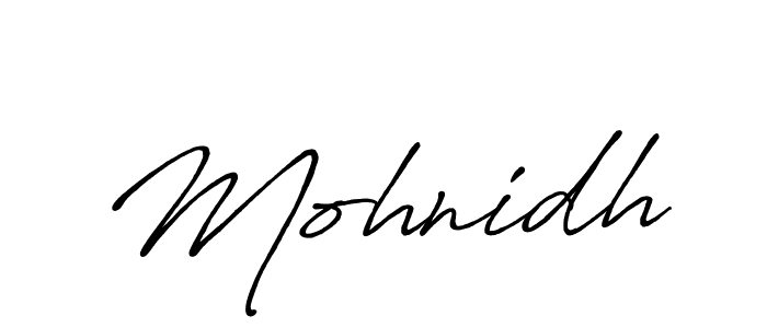 How to make Mohnidh name signature. Use Antro_Vectra_Bolder style for creating short signs online. This is the latest handwritten sign. Mohnidh signature style 7 images and pictures png