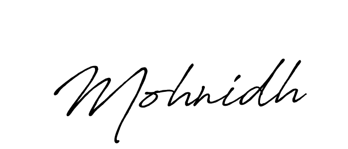 How to make Mohnidh name signature. Use Antro_Vectra_Bolder style for creating short signs online. This is the latest handwritten sign. Mohnidh signature style 7 images and pictures png