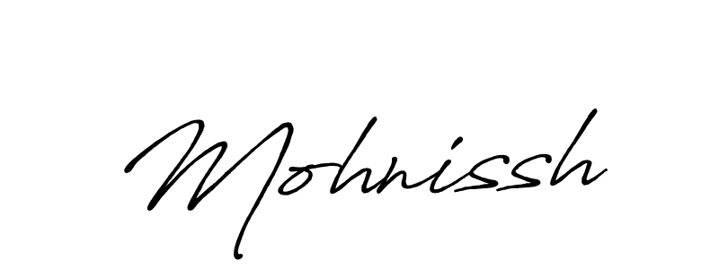 How to make Mohnissh signature? Antro_Vectra_Bolder is a professional autograph style. Create handwritten signature for Mohnissh name. Mohnissh signature style 7 images and pictures png