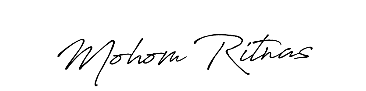 Antro_Vectra_Bolder is a professional signature style that is perfect for those who want to add a touch of class to their signature. It is also a great choice for those who want to make their signature more unique. Get Mohom Ritnas name to fancy signature for free. Mohom Ritnas signature style 7 images and pictures png