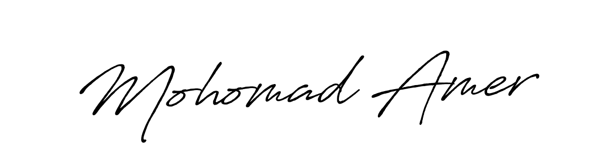 Design your own signature with our free online signature maker. With this signature software, you can create a handwritten (Antro_Vectra_Bolder) signature for name Mohomad Amer. Mohomad Amer signature style 7 images and pictures png