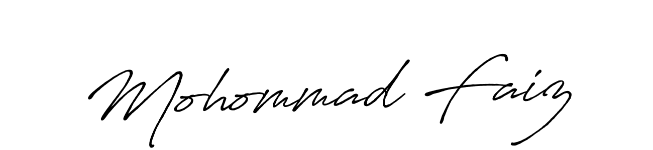 Design your own signature with our free online signature maker. With this signature software, you can create a handwritten (Antro_Vectra_Bolder) signature for name Mohommad Faiz. Mohommad Faiz signature style 7 images and pictures png