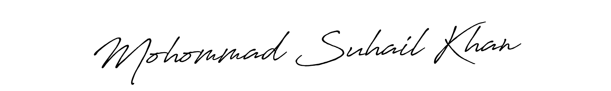 It looks lik you need a new signature style for name Mohommad Suhail Khan. Design unique handwritten (Antro_Vectra_Bolder) signature with our free signature maker in just a few clicks. Mohommad Suhail Khan signature style 7 images and pictures png