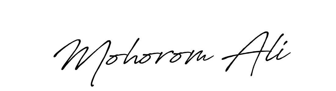 How to make Mohorom Ali signature? Antro_Vectra_Bolder is a professional autograph style. Create handwritten signature for Mohorom Ali name. Mohorom Ali signature style 7 images and pictures png
