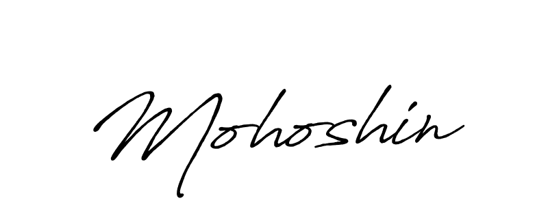 How to make Mohoshin signature? Antro_Vectra_Bolder is a professional autograph style. Create handwritten signature for Mohoshin name. Mohoshin signature style 7 images and pictures png