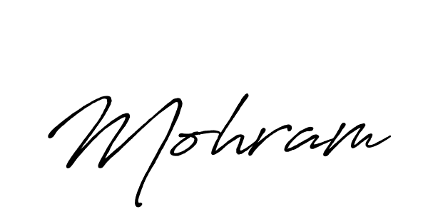Create a beautiful signature design for name Mohram. With this signature (Antro_Vectra_Bolder) fonts, you can make a handwritten signature for free. Mohram signature style 7 images and pictures png