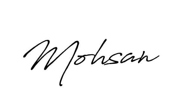 Create a beautiful signature design for name Mohsan. With this signature (Antro_Vectra_Bolder) fonts, you can make a handwritten signature for free. Mohsan signature style 7 images and pictures png