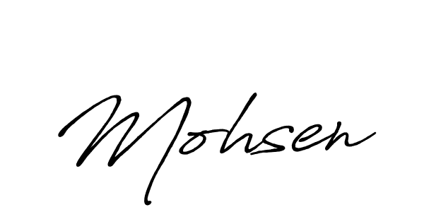 Also You can easily find your signature by using the search form. We will create Mohsen name handwritten signature images for you free of cost using Antro_Vectra_Bolder sign style. Mohsen signature style 7 images and pictures png