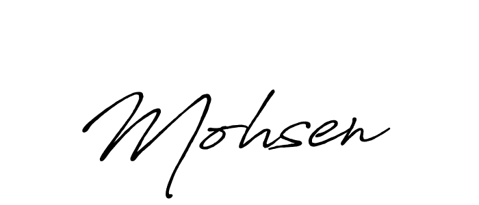 Design your own signature with our free online signature maker. With this signature software, you can create a handwritten (Antro_Vectra_Bolder) signature for name Mohsen . Mohsen  signature style 7 images and pictures png