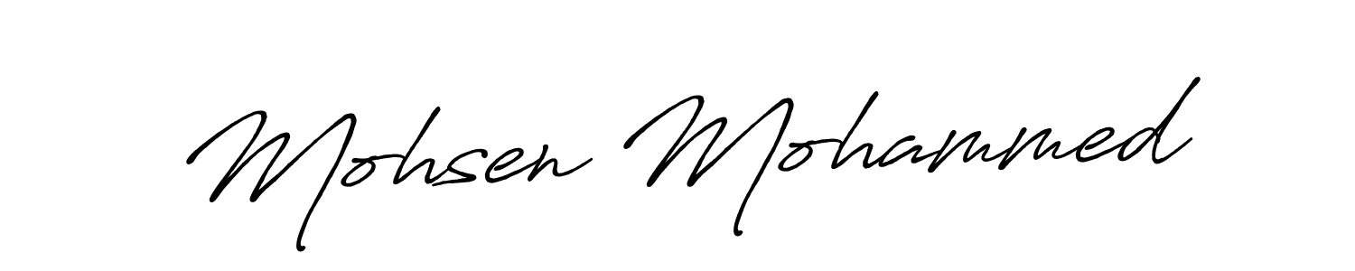 How to Draw Mohsen Mohammed signature style? Antro_Vectra_Bolder is a latest design signature styles for name Mohsen Mohammed. Mohsen Mohammed signature style 7 images and pictures png