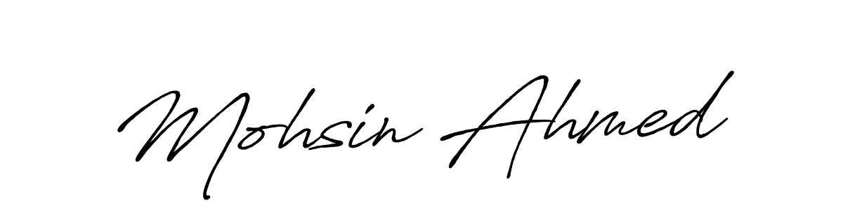 You should practise on your own different ways (Antro_Vectra_Bolder) to write your name (Mohsin Ahmed) in signature. don't let someone else do it for you. Mohsin Ahmed signature style 7 images and pictures png