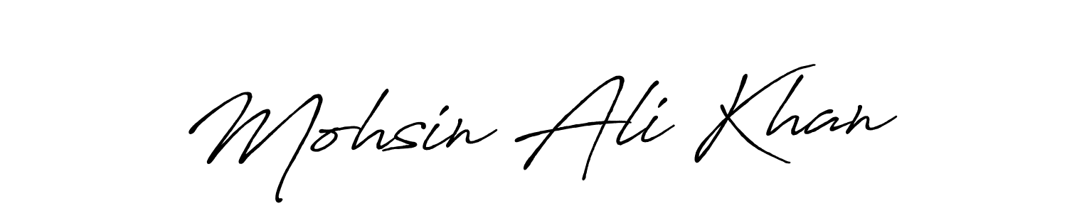 You should practise on your own different ways (Antro_Vectra_Bolder) to write your name (Mohsin Ali Khan) in signature. don't let someone else do it for you. Mohsin Ali Khan signature style 7 images and pictures png