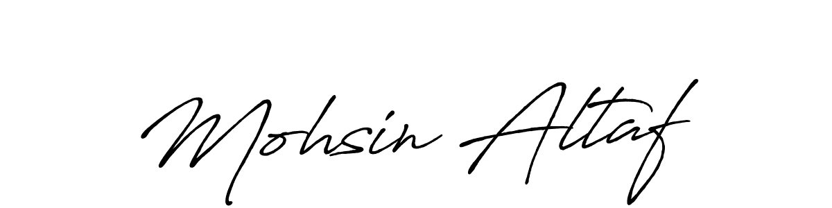 Create a beautiful signature design for name Mohsin Altaf. With this signature (Antro_Vectra_Bolder) fonts, you can make a handwritten signature for free. Mohsin Altaf signature style 7 images and pictures png