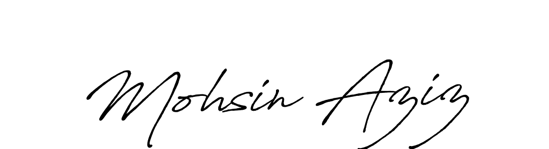 You should practise on your own different ways (Antro_Vectra_Bolder) to write your name (Mohsin Aziz) in signature. don't let someone else do it for you. Mohsin Aziz signature style 7 images and pictures png