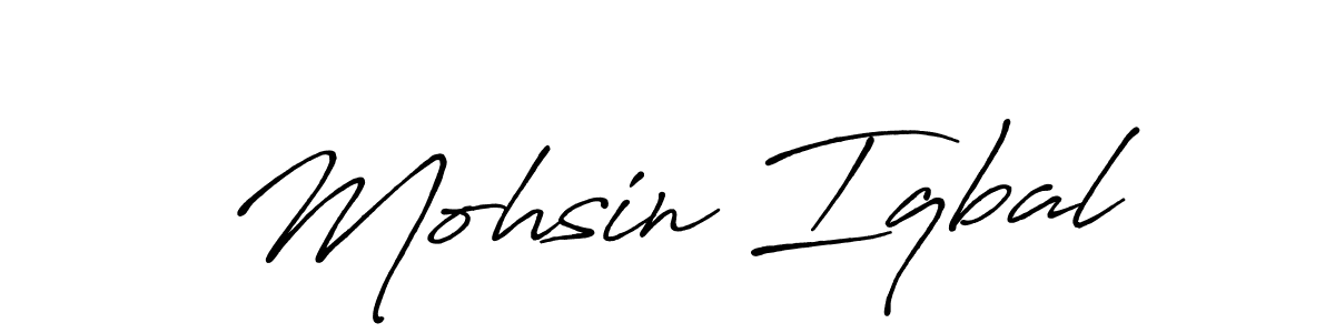 Also we have Mohsin Iqbal name is the best signature style. Create professional handwritten signature collection using Antro_Vectra_Bolder autograph style. Mohsin Iqbal signature style 7 images and pictures png