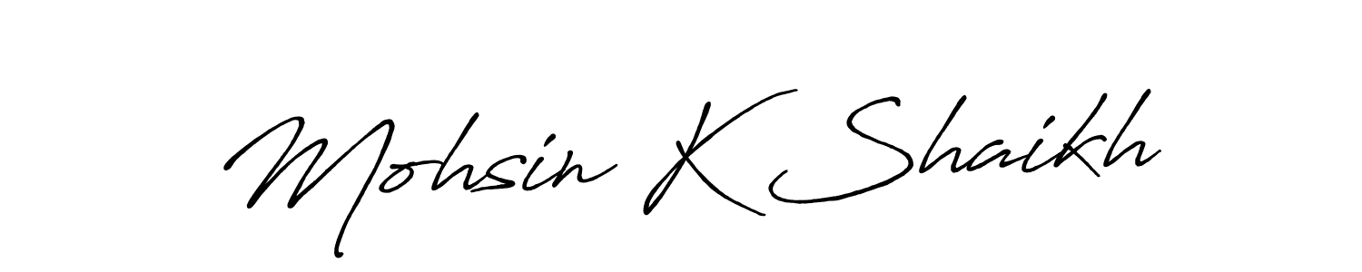 Make a beautiful signature design for name Mohsin K Shaikh. Use this online signature maker to create a handwritten signature for free. Mohsin K Shaikh signature style 7 images and pictures png