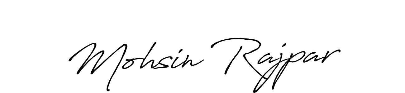 Design your own signature with our free online signature maker. With this signature software, you can create a handwritten (Antro_Vectra_Bolder) signature for name Mohsin Rajpar. Mohsin Rajpar signature style 7 images and pictures png