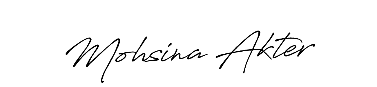 How to make Mohsina Akter signature? Antro_Vectra_Bolder is a professional autograph style. Create handwritten signature for Mohsina Akter name. Mohsina Akter signature style 7 images and pictures png