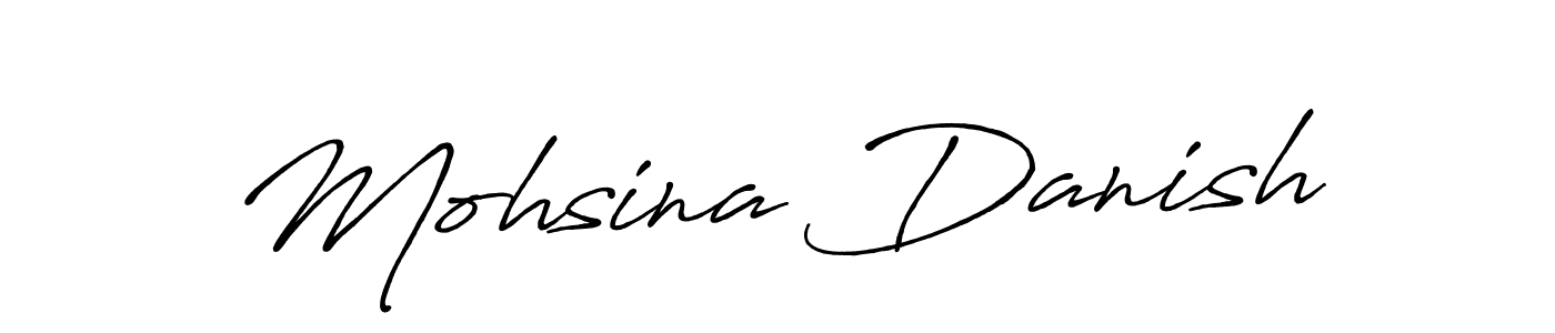 Use a signature maker to create a handwritten signature online. With this signature software, you can design (Antro_Vectra_Bolder) your own signature for name Mohsina Danish. Mohsina Danish signature style 7 images and pictures png