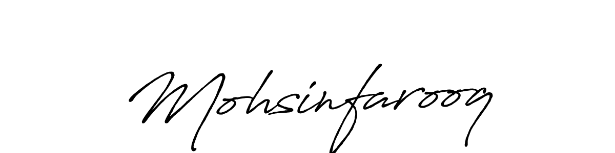 Create a beautiful signature design for name Mohsinfarooq. With this signature (Antro_Vectra_Bolder) fonts, you can make a handwritten signature for free. Mohsinfarooq signature style 7 images and pictures png