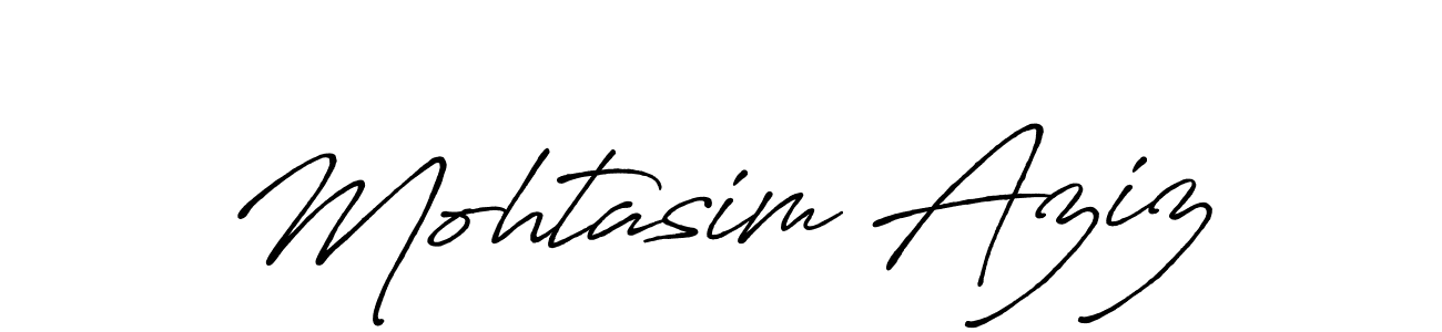 Make a short Mohtasim Aziz signature style. Manage your documents anywhere anytime using Antro_Vectra_Bolder. Create and add eSignatures, submit forms, share and send files easily. Mohtasim Aziz signature style 7 images and pictures png