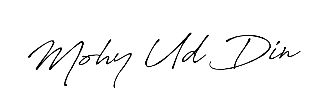 How to make Mohy Ud Din signature? Antro_Vectra_Bolder is a professional autograph style. Create handwritten signature for Mohy Ud Din name. Mohy Ud Din signature style 7 images and pictures png