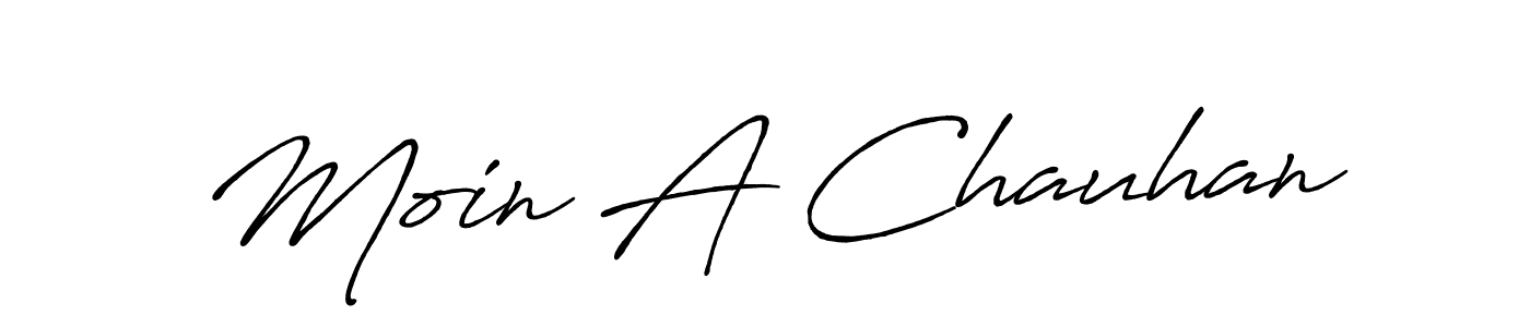 How to make Moin A Chauhan signature? Antro_Vectra_Bolder is a professional autograph style. Create handwritten signature for Moin A Chauhan name. Moin A Chauhan signature style 7 images and pictures png