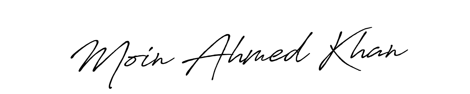 Antro_Vectra_Bolder is a professional signature style that is perfect for those who want to add a touch of class to their signature. It is also a great choice for those who want to make their signature more unique. Get Moin Ahmed Khan name to fancy signature for free. Moin Ahmed Khan signature style 7 images and pictures png