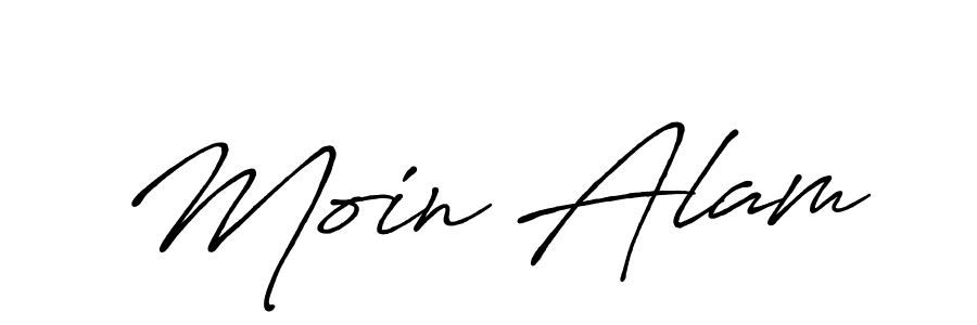 Use a signature maker to create a handwritten signature online. With this signature software, you can design (Antro_Vectra_Bolder) your own signature for name Moin Alam. Moin Alam signature style 7 images and pictures png