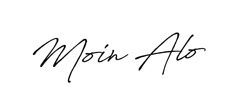 Moin Alo stylish signature style. Best Handwritten Sign (Antro_Vectra_Bolder) for my name. Handwritten Signature Collection Ideas for my name Moin Alo. Moin Alo signature style 7 images and pictures png