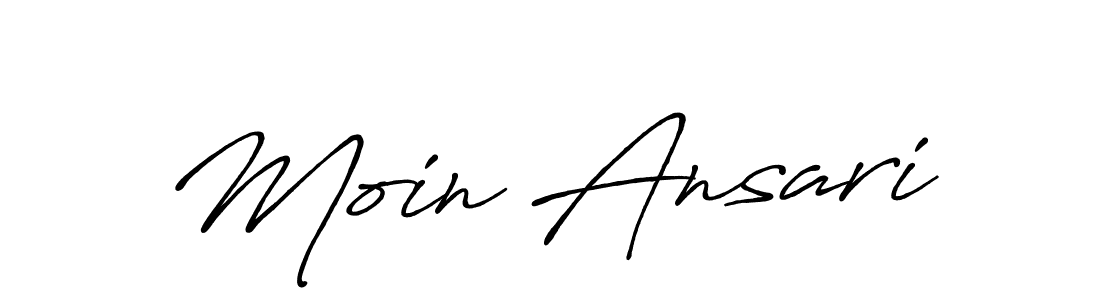 Also we have Moin Ansari name is the best signature style. Create professional handwritten signature collection using Antro_Vectra_Bolder autograph style. Moin Ansari signature style 7 images and pictures png