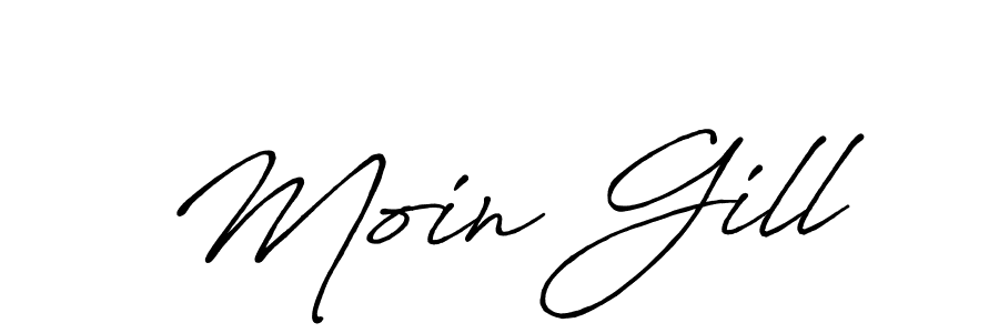 How to make Moin Gill signature? Antro_Vectra_Bolder is a professional autograph style. Create handwritten signature for Moin Gill name. Moin Gill signature style 7 images and pictures png