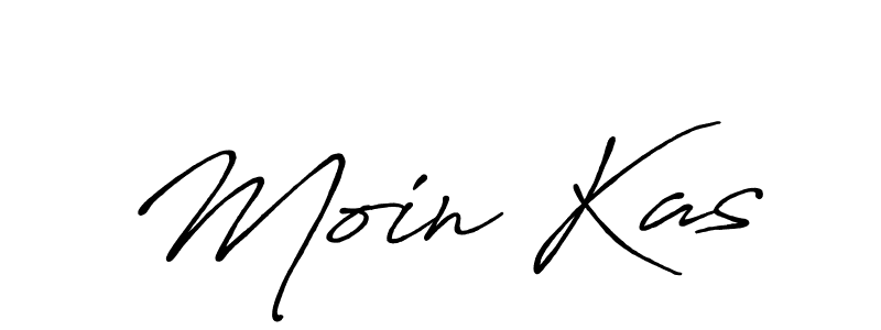 How to make Moin Kas name signature. Use Antro_Vectra_Bolder style for creating short signs online. This is the latest handwritten sign. Moin Kas signature style 7 images and pictures png
