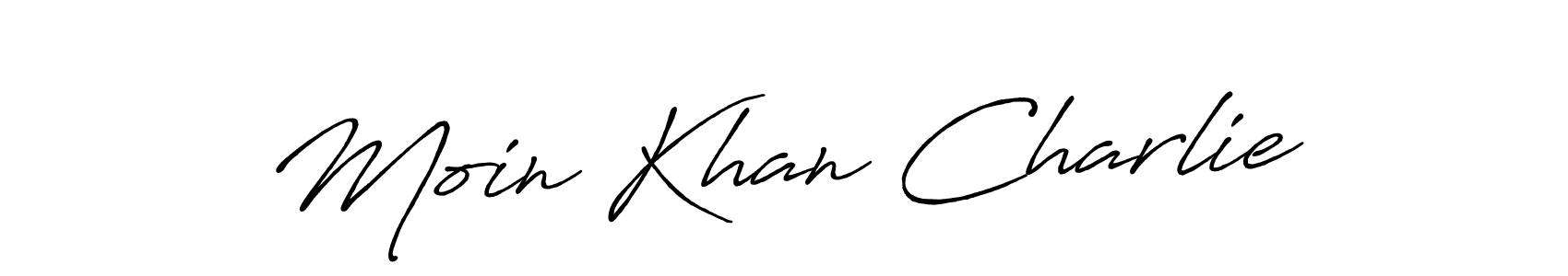Use a signature maker to create a handwritten signature online. With this signature software, you can design (Antro_Vectra_Bolder) your own signature for name Moin Khan Charlie. Moin Khan Charlie signature style 7 images and pictures png